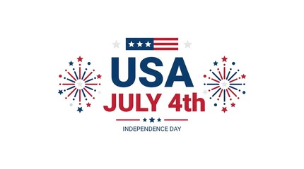 Obraz premium Usa independence day celebration on july 4th with patriotic fireworks