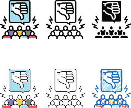types public shaming color icon vector. public shaming sign. isolated symbol