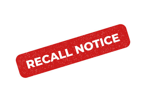 Red recall notice warning banner with text
