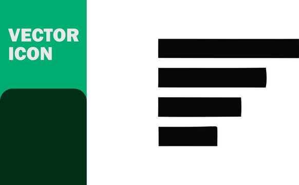 Simple vector icon of a menu or list