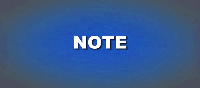 Informational Disclaimer and Annotation Note Kinetic Typography Video Asset Loop