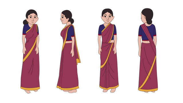 Collection of 2D Animated Character Expression and Pose Sheets