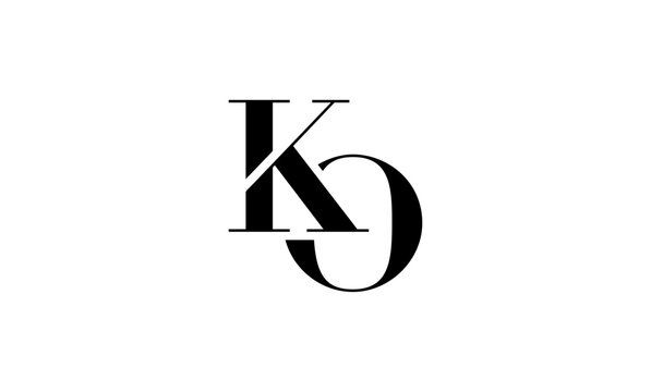 KO initial letters logo or KO monogram