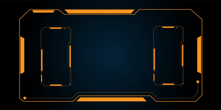 Futuristic digital interface frame, futuristic graphic user interface