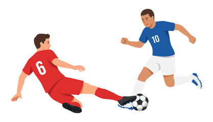 Soccer players in action kicking ball © rockbd