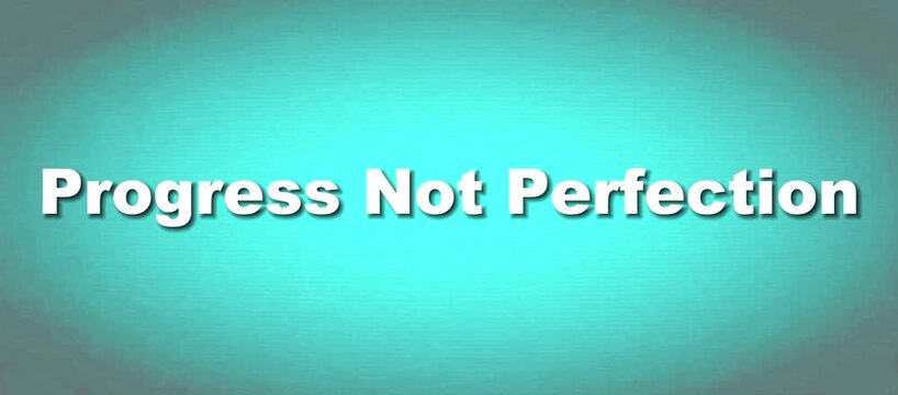 Mindset Shift Progress Not Perfection Kinetic Typography Growth Video Loop
