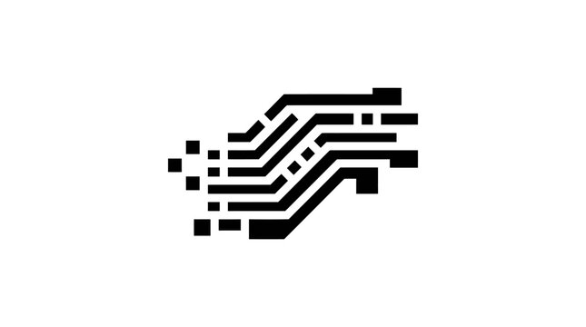 Abstract digital network pattern representing connectivity and data flow