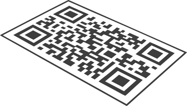 Isometric QR code vector concept illustration for smart digital payment verification mobile scanner tracking and commercial retail linksIsometric QR code vector concept illustration for smart digital 
