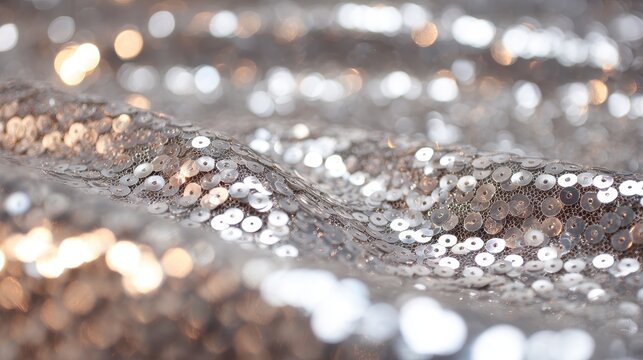 Elegant silver sequin mosaic background suitable for fashion and design projects