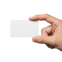 Obraz premium Hand holding blank white card or screen