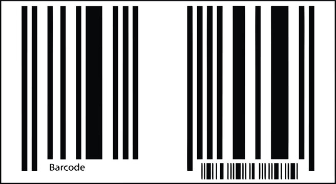 Universal product code barcode symbol set vector illustration for retail inventory tracking scanner systems and retail commercial logisticsUniversal product code barcode symbol set vector illustration
