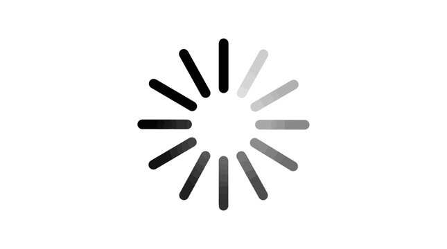Minimalist loading spinner animation graphic element