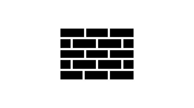 Black and white brick wall pattern
