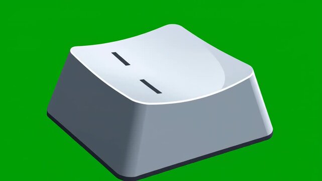 Keyboard Keycaps with Subtle Light Glare on Green Background in Studio Lighting