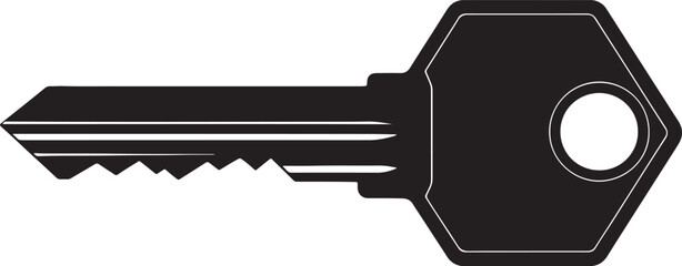 Flat also transparent background, black key outline, minimalist single line, style on transparent background © MeJaMa