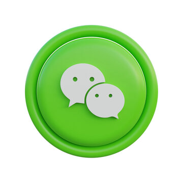 3D Wechat social media icon