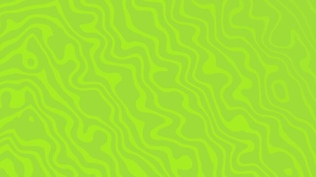 Abstract Yellow Green Wavy Texture Background Animation