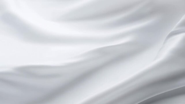 Elegant white fabric waves creating soothing movement and fluidity