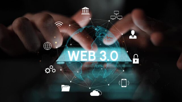 Conceptual Representation of Web 3.0 with Digital Icons and Global Connectivity Focused on Innovation, Security, and Decentralization Technologies. Entropy.