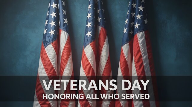 American flags for veterans day honoring all who served with pride