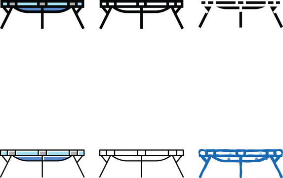 sleeping cot diversity color icon vector. sleeping cot sign. isolated symbol