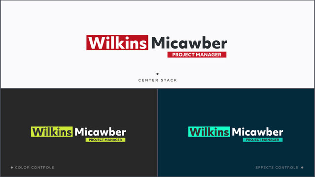 Color Block Name Titles