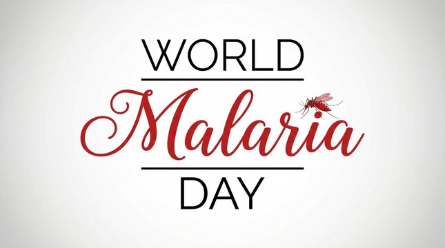 World malaria day awareness poster with mosquito
