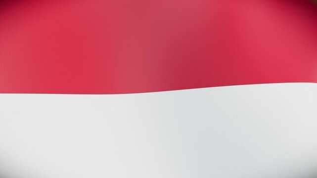 Waving 3D Monaco flag, a seamless looping European corporate motion graphic video background on bright green screen.