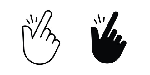 Obraz premium Finger snapping icon
