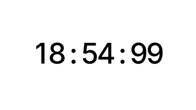 From 19 minute to 18 minute countdown timer white background