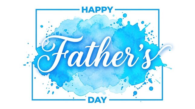 Happy father's day watercolor text design