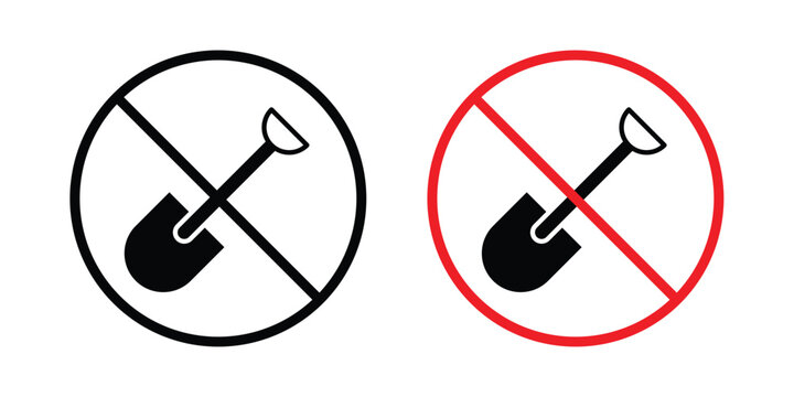 No digging sign