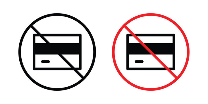 No credit card sign