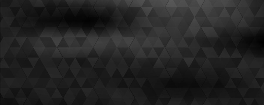 Abstract geometric black background with triangles