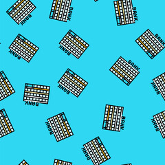 Naklejka premium transfer bank building vector seamless pattern transfer bank building sign illustration