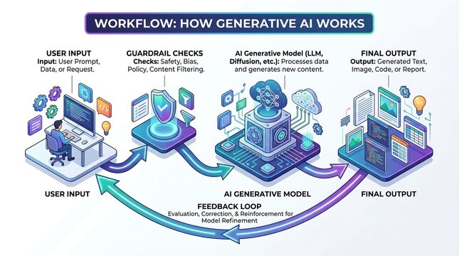 Workflow of generative ai process diagram