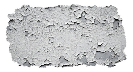 Obraz premium Peeling white paint on wood surface isolated on transparent background