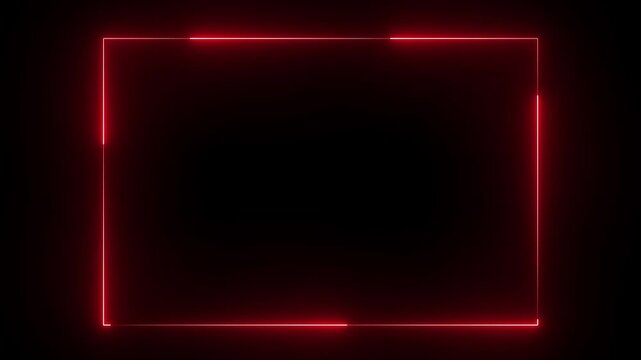 Abstract glowing neon rectangle border frame , Animation of glowing neon rectangles abstract background.