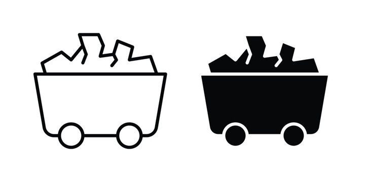 Trolley with coal icon