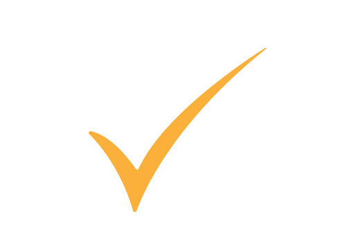 check mark right tick approved orange checkmark sign transparent background