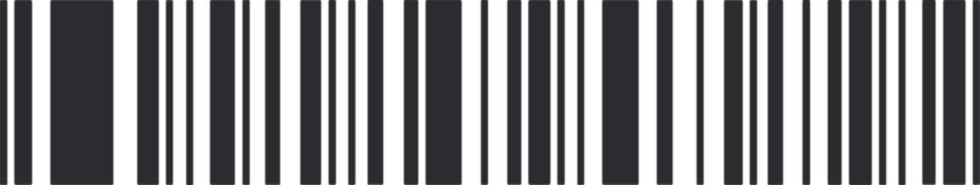 Black Barcode Symbol Isolated on White Background for Product Identification Retail and Inventory Tracking Systems