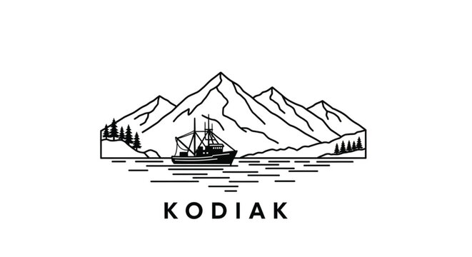 Kodiak boat on the water.