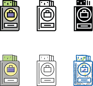 work pay allowance variants color icon vector. work pay allowance sign. isolated symbol