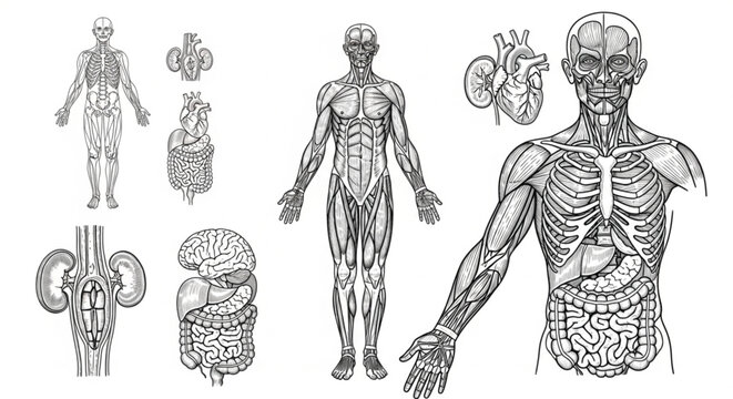 Human Body Anatomy Medical Illustration.