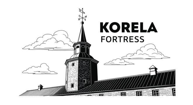 Illustration of Korela Fortress Tower.