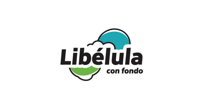 Libelula logo on white background.