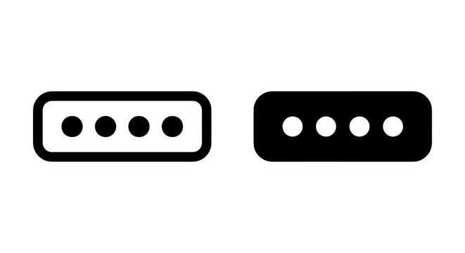 Password Input Icons, Security Symbols, Digital Access, Login Elements, Authentication Icons