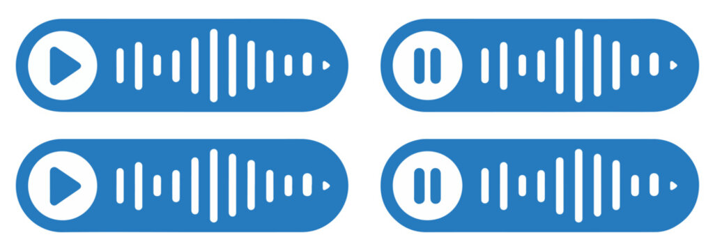 voice message audio icon set