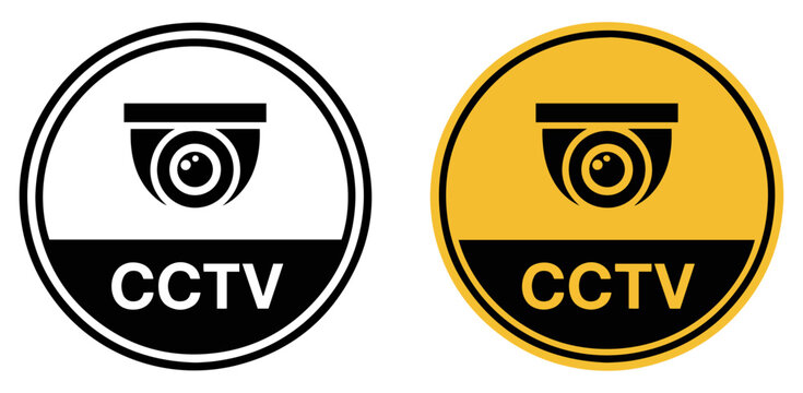 cctv security camera icon set