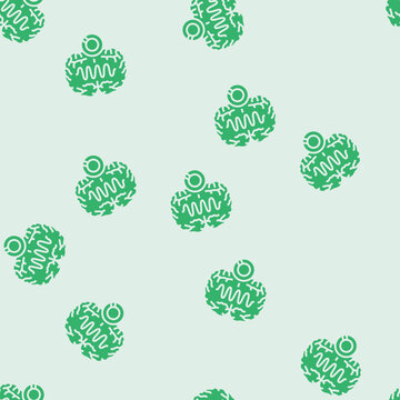brain waves study vector glyph seamless pattern brain waves study sign illustration